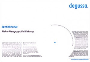 Anzeigenmotiv aus Degussa Imagekampagne