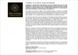 Pressemitteilung für die Fair Mining GmbH, Text von FRAU BUSSE.txt
