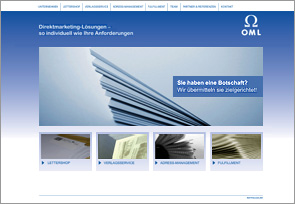 Screenshot der Website von OML GmbH & Co. KG mit Webtext von FRAU BUSSE.txt