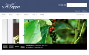 Screenshot der Website von Pure Pepper Collection